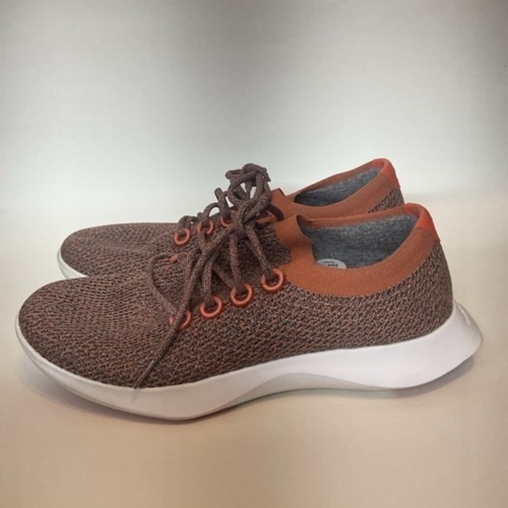 Allbirds TD2 Tree Dasher 2 Orange/Gray Lace Up Running Sneakers Women 12 Vietnam